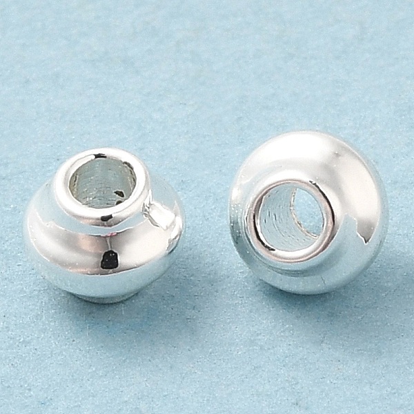 

PandaHall Brass Spacer Beads, Rondelle, Silver, 4x3mm, Hole: 1.5x1.8mm Brass Rondelle