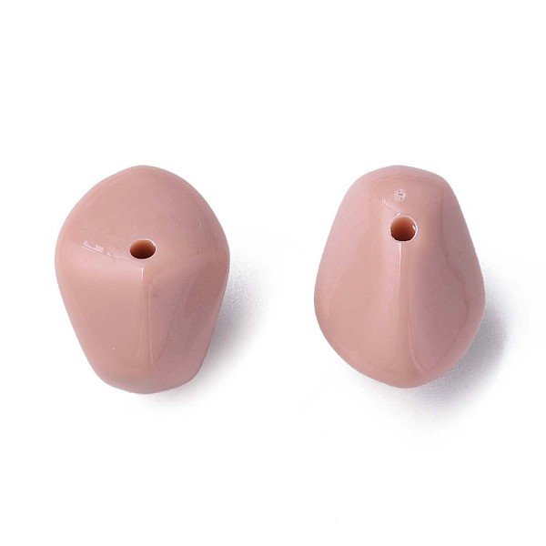 

PandaHall Opaque Acrylic Beads, Nuggets, Pale Violet Red, 12.5x18x13mm, Hole: 1.6mm, about 360pcs/500g Acrylic Nuggets