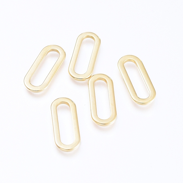 

PandaHall 304 Stainless Steel Linking Rings, Oval, Golden, 16x6.5x1mm, Hole: 13x3mm 304 Stainless Steel Oval