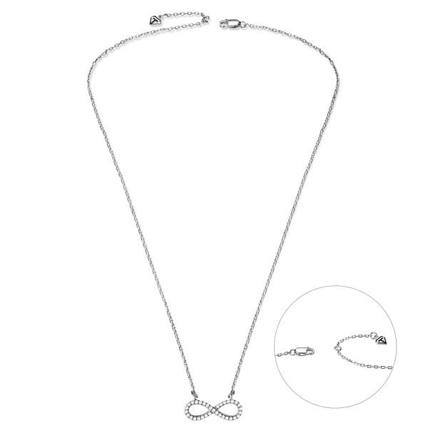 Ожерелья с подвесками в виде бесконечности со стразами из стерлингового серебра Tinysand 925