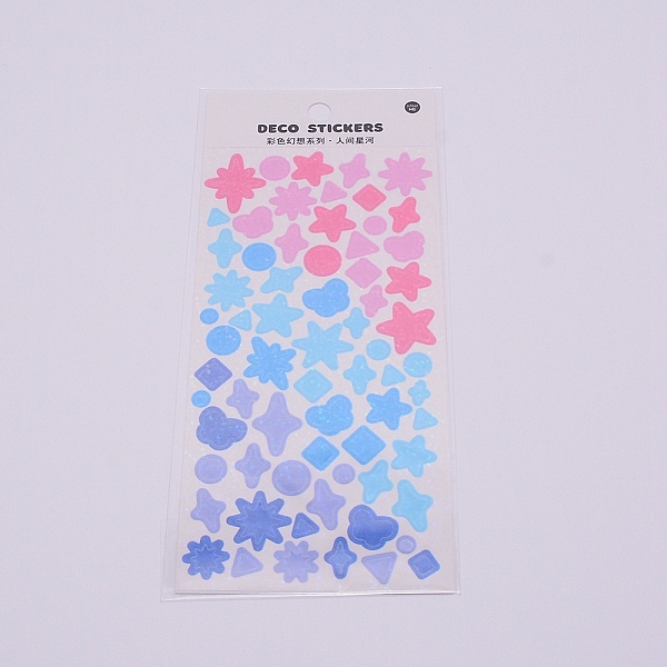 

PandaHall Waterproof Laser Plastic Self Adhesive Stickers, Star, Butterfly & Round, Mixed Color, 0.5~2x0.5~1.7cm, 76pcs/sheet Plastic...