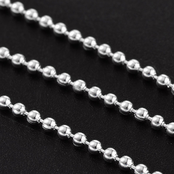 Silver Color Plated Iron Ball Bead Chains