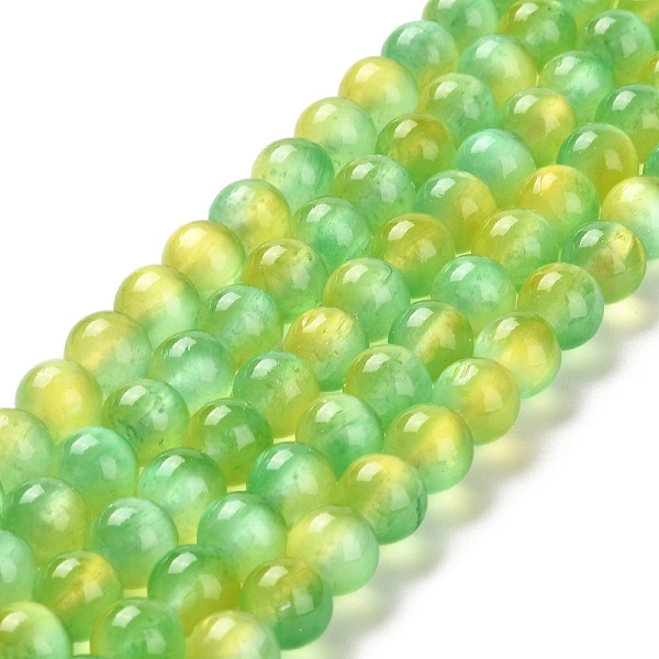 

PandaHall Natural Selenite Beads Strands, Grade A, Dyed, Round, Green Yellow, 8mm, Hole: 0.8mm, about 51~52pcs/strand, 15.16~15.35''...