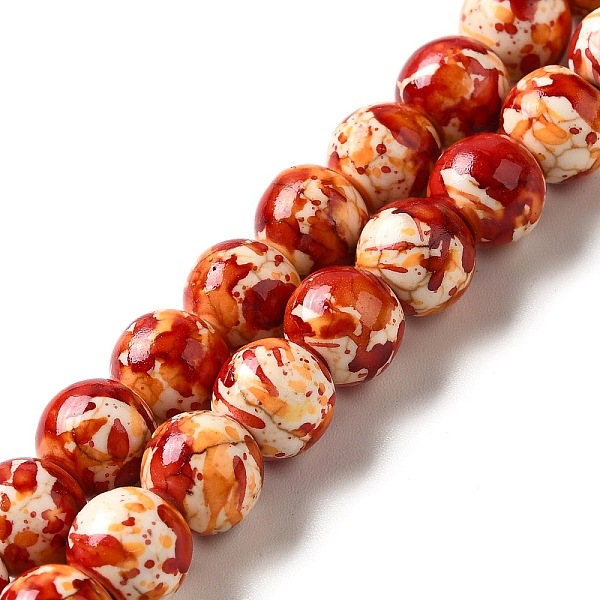 

PandaHall Synthetic Turquoise Dyed Beads Strands, Round, Red, 7~8x7~8mm, Hole: 1mm, about 50pcs/strand, 14.29~14.65''(36.3~37.2cm) Synthetic...