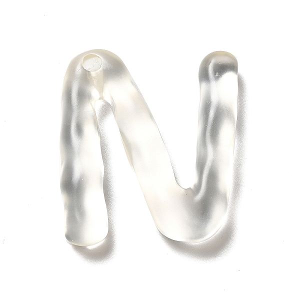 

PandaHall Transparent Resin Alphabet Pendants, Letter Charms, Letter.N, 41~45x33~52.5x8mm, Hole: 3.5mm Resin Letter N Clear