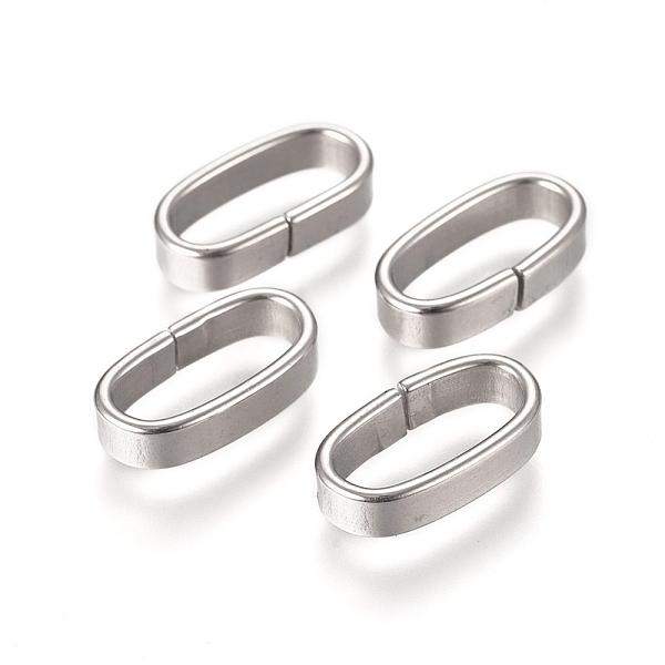 

PandaHall 201 Stainless Steel Quick Link Connectors, Linking Rings, Closed but Unsoldered, Stainless Steel Color, 12x6.5x2.8mm, Inner...