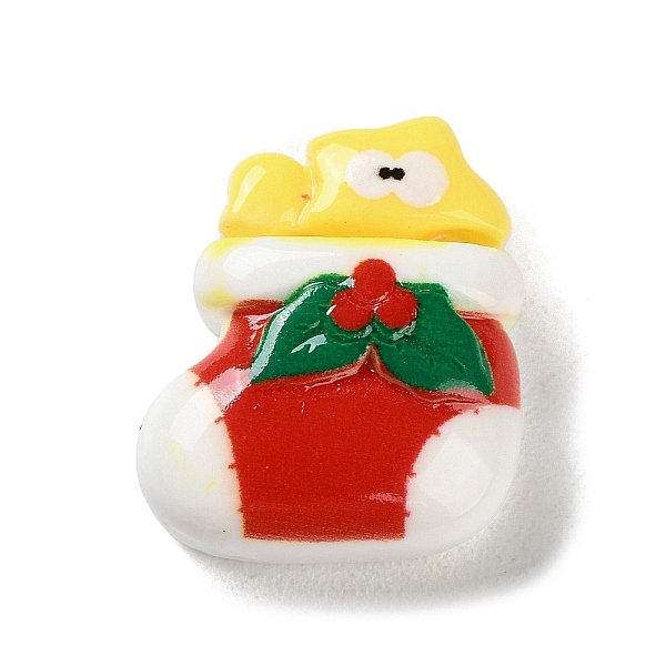 

PandaHall Christmas Theme Opaque Resin Decoden Cabochons, for Jewelry Making, Christmas Socking, 21x19x9mm Resin Christmas Socking Red