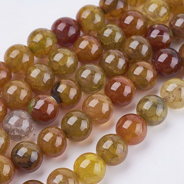 

PandaHall Natural Agate Round Beads Strand, Dyed, Saddle Brown, 8mm, Hole: 1mm, about 48pcs/strand, 15.74 inch Natural Agate Round Brown