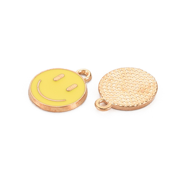 

PandaHall Alloy Enamel Charms, Cadmium Free & Lead Free, Smiling Face, Light Gold, Gold, 14.5x12x1.5mm, Hole: 1.5mm Alloy+Enamel Flat Round...
