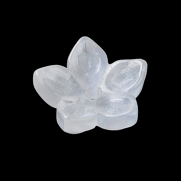 

PandaHall Glass Beads Caps, Mist Snacks Flower, White, 12x12.5x4.5mm, Hole: 1.5mm Glass White
