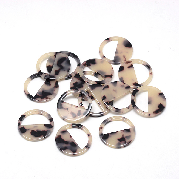

PandaHall Cellulose Acetate(Resin) Pendants, Tortoiseshell Pattern, Flat Round, Antique White, 28.5x28.5x2.5mm, Hole: 1.5mm Cellulose...