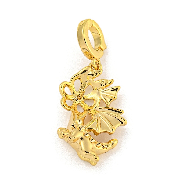 

PandaHall Long-Lasting Plated Brass Pendant Bails, for Half Drilled Beads, Dragon, Real 18K Gold Plated, 21.5x14.5x5.5mm, Hole: 5x4mm, Pin...