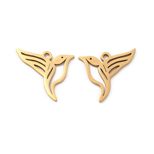

PandaHall 201 Stainless Steel Pendants, Bird Charms, Golden, 17x15.5x0.9mm, Hole: 1.4mm 201 Stainless Steel Bird