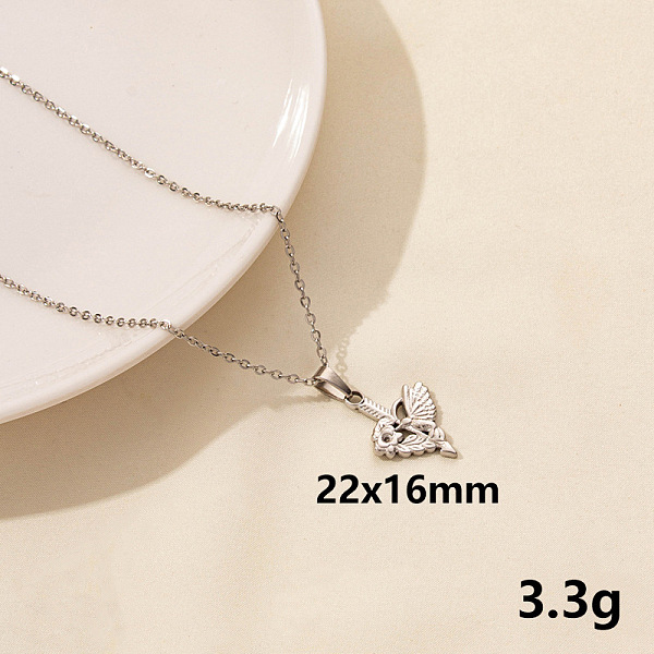 

PandaHall Animal Stainless Steel Sea Horse Pendant Necklace for Women, Trendy Lock Chain Jewelry Stainless Steel Sea Horse