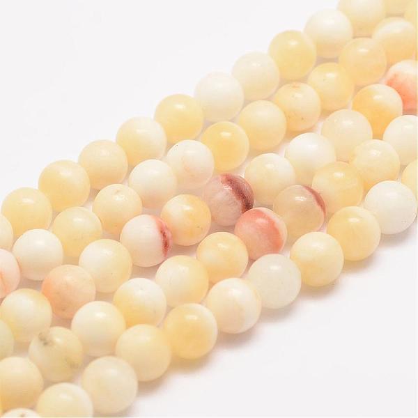 

PandaHall Natural Honey Jade Bead Strands, Round, 4mm, Hole: 0.7mm, about 95pcs/strand, 15.5 inch Other Jade Round