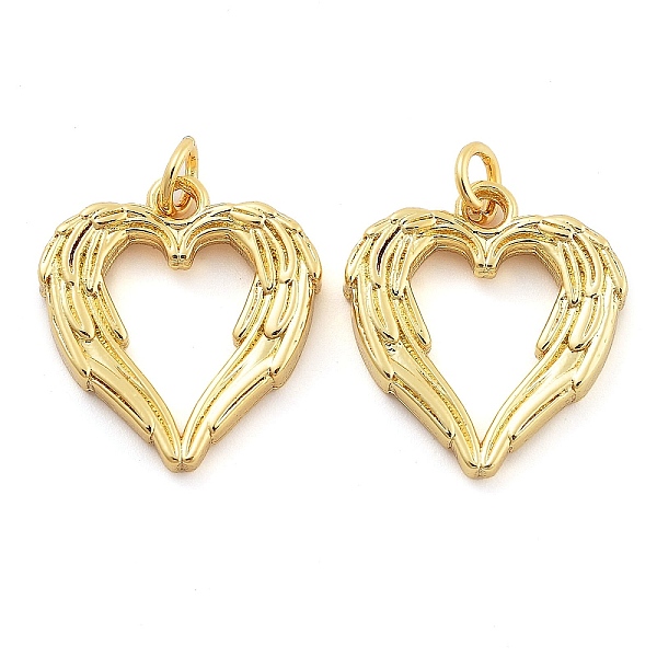

PandaHall Rack Plating Brass Pendants, Cadmium Free & Lead Free, Long-Lasting Plated, Heart, Real 18K Gold Plated, 19x18x3mm, Hole: 5mm...