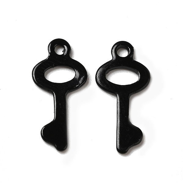 

PandaHall Spray Painted 201 Stainless Steel Pendants, Key Charm, Black, 16x7.5x1mm, Hole: 1.2mm 201 Stainless Steel Key Black