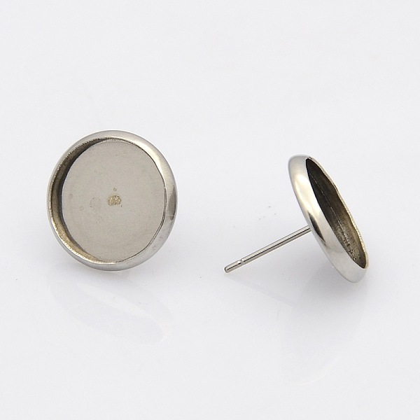 

PandaHall 304 Stainless Steel Flat Round Stud Earring Settings, Stainless Steel Color, Tray: 6mm, 8mm, Pin: 0.7mm 304 Stainless Steel Flat...