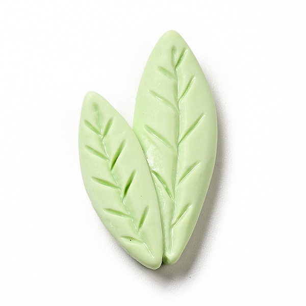 

PandaHall Spring Theme Opaque Resin Cabochons, Light Green, Leaf, 26x15.5x5.5mm Resin Leaf