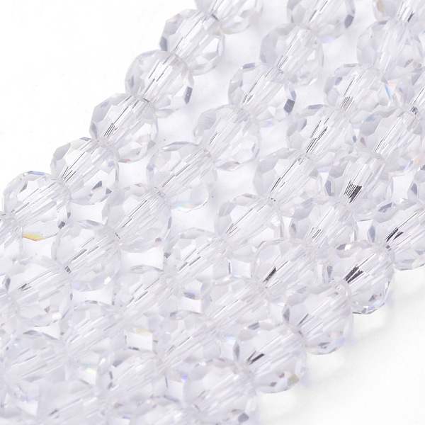 

PandaHall Transparent Glass Bead Strands, Imitate Austrian Crystal, Faceted(32 Facets), Round, Clear, 6mm, Hole: 1mm, about 100pcs/strand...