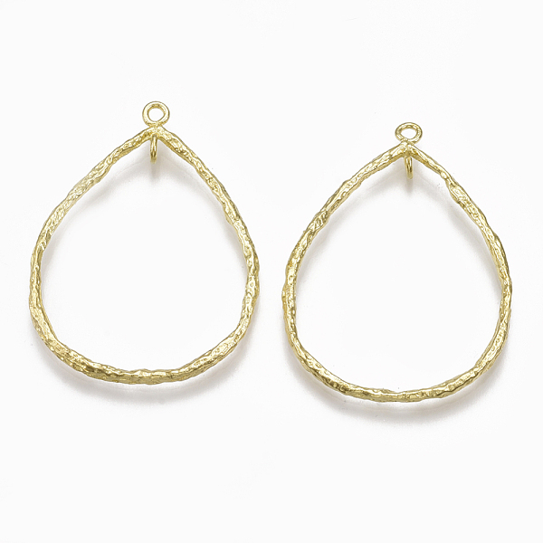 

PandaHall Brass 2-Loop Link Pendants, Nickel Free, teardrop, Raw(Unplated), 41.5x30.5x4mm, Hole: 1.8mm Brass Teardrop