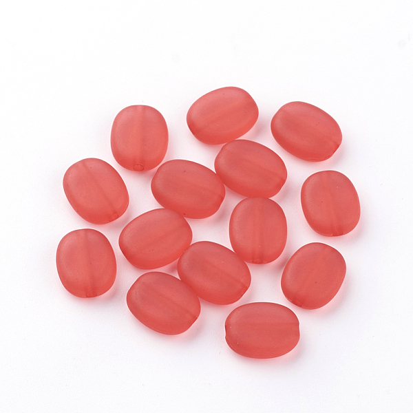 

PandaHall Transparent Acrylic Beads, Frosted, Oval, Mixed Color, 13x10.5x4.5mm, Hole: 2mm, about 768pcs/375g Acrylic Oval Multicolor