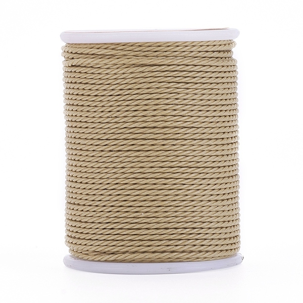 

PandaHall Round Waxed Polyester Cord, Taiwan Waxed Cord, Twisted Cord, Tan, 1mm, about 12.02 yards(11m)/roll Waxed Polyester Cord Round..., Orange