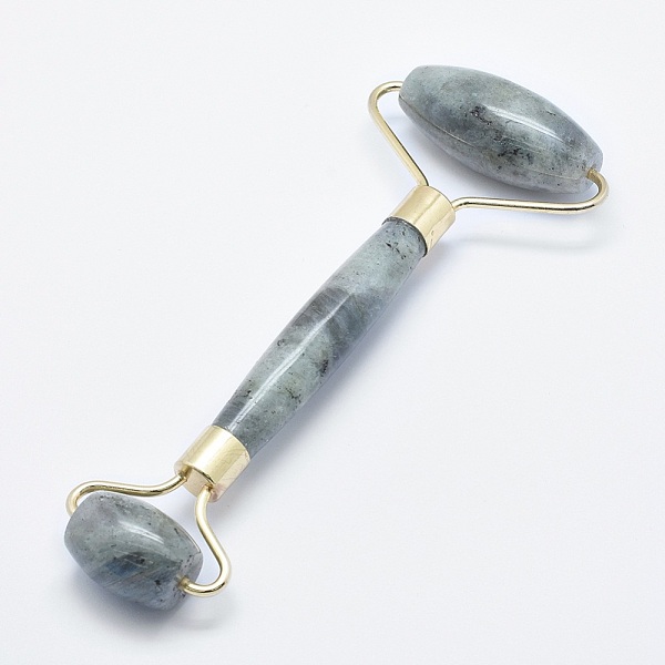 Massaggiatore Viso In Ottone Labradorite Naturale