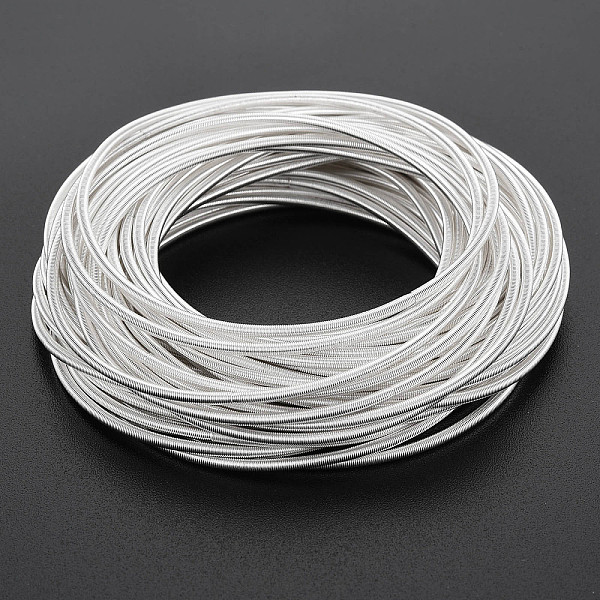 

PandaHall Spring Bracelets, Minimalist Bracelets, Steel French Wire Gimp Wire, for Stackable Wearing, Silver, 12 Gauge, 2mm, Inner Diameter...
