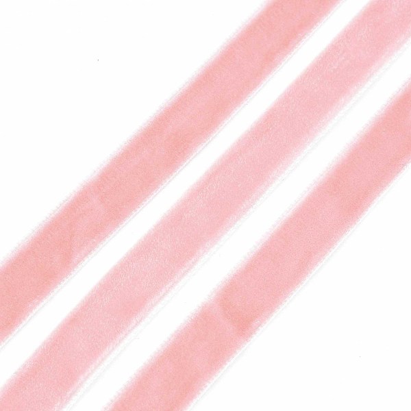 

PandaHall Single Face Velvet Ribbon, Pink, 3/8 inch(9.5~10mm), about 50yards/roll(45.72m/roll) Velvet None Pink