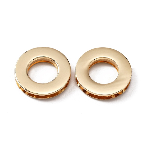 

PandaHall Alloy Grommet Eyelet Findings, Screw Together Grommet Ring, for Bag Making, Light Gold, 3x0.5~0.6cm, Hole: 16mm Alloy