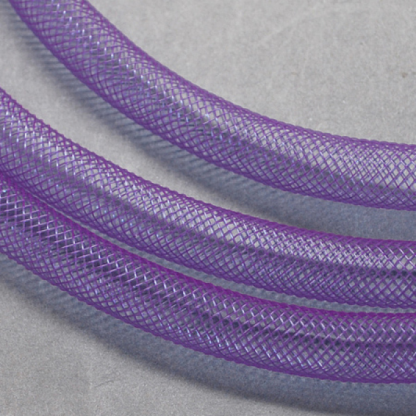 

PandaHall Plastic Net Thread Cord, Medium Orchid, 8mm, 30Yards Plastic Purple