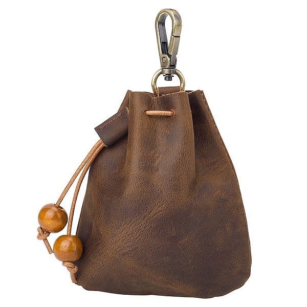 Leather Mini Pouch Keychain