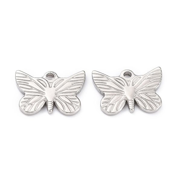 

PandaHall 304 Stainless Steel Pendants, Butterfly, Stainless Steel Color, 21.5x16x2mm, Hole: 2.2mm 304 Stainless Steel Butterfly
