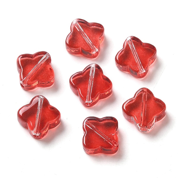 

PandaHall Transparent Glass Beads, Rhombus, Red, 11.5x11.5x4.5mm, Hole: 1.2mm Glass Rhombus Red