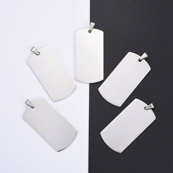 

PandaHall 304 Stainless Steel Big Pendants, Manual Polishing, Blank Stamping Tags, Rectangle, Stainless Steel Color, 55x28x1.8mm 304...