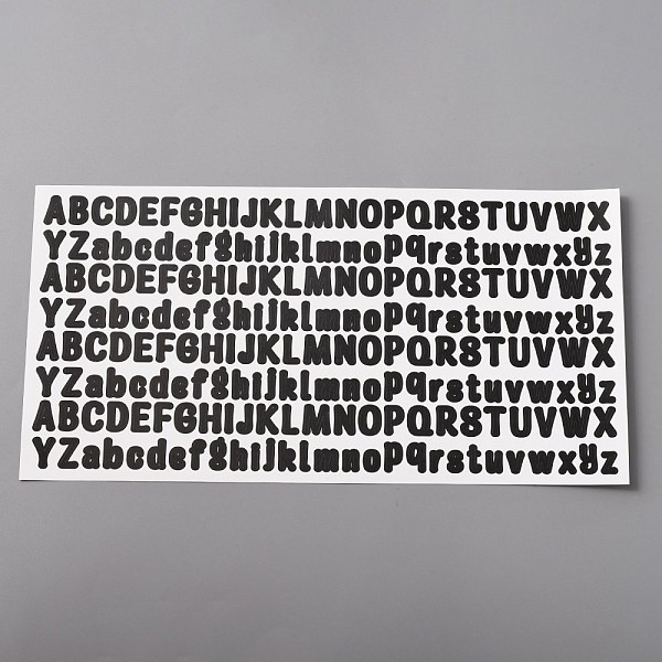 

PandaHall Plastic Self-adhesive Label Stickers, Waterproof Decals, Letter A~Z, Black, 140x276x0.1mm, Sticker: 9~13x2~12mm Plastic Letter A~Z...