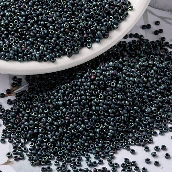 

PandaHall MIYUKI Round Rocailles Beads, Japanese Seed Beads, 15/0, (RR2009) Matte Metallic Blue Iris, 15/0, 1.5mm, Hole: 0.7mm, about...