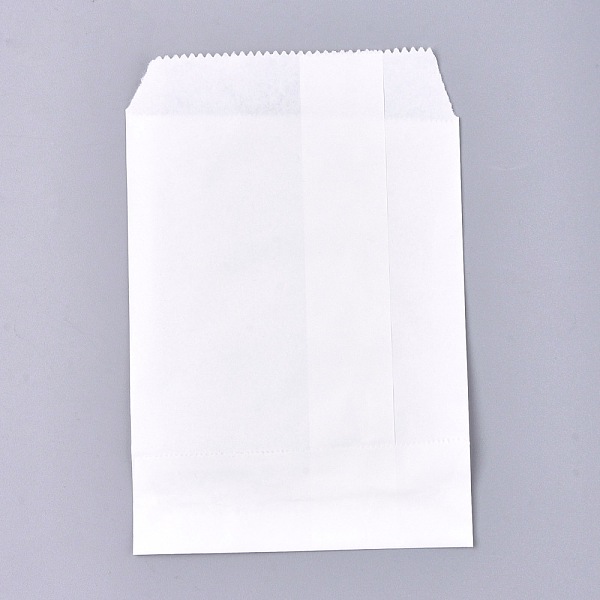 

PandaHall Kraft Paper Bags, No Handles, Food Storage Bags, White, None Pattern, 15x10cm Paper None White