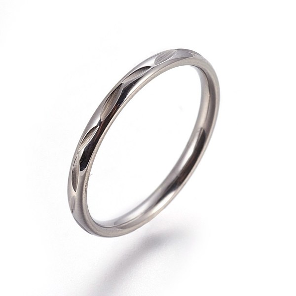 

PandaHall 304 Stainless Steel Finger Rings, Stainless Steel Color, Size 7, 17.3mm 304 Stainless Steel