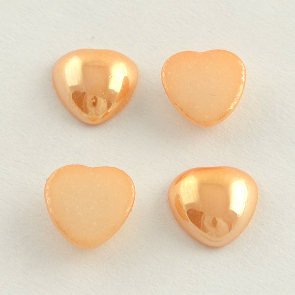 

PandaHall Pearlized Plated Opaque Glass Cabochons, Heart, Mixed Color, 10x10x4mm Glass Heart Multicolor