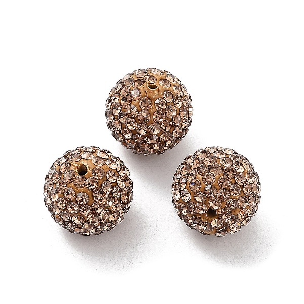 

PandaHall Grade A Rhinestone Pave Disco Ball Beads, for Unisex Jewelry Making, Round, Crystal, PP13(1.9~2mm), 16mm, Hole: 1.5mm Polymer..., Clear