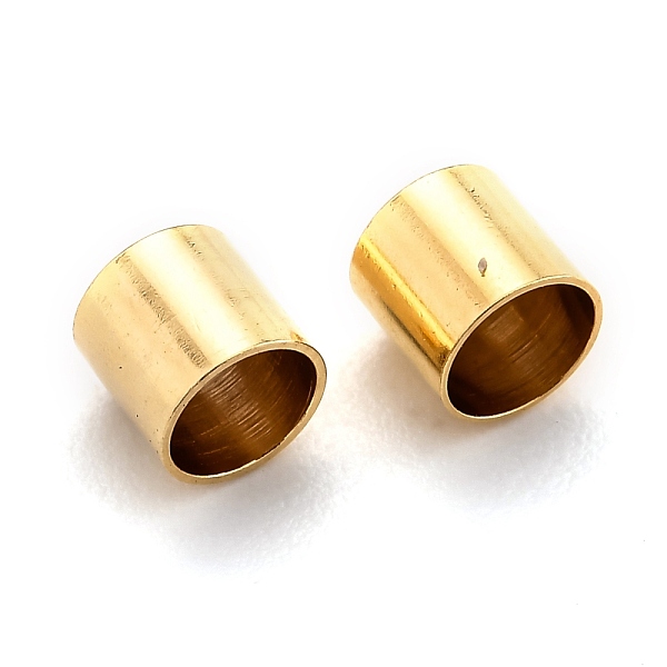 

PandaHall Brass Cord End, End Caps Long-Lasting Plated, Column, Real 24K Gold Plated, 5x4.5mm, Hole: 1.2mm, Inner Diameter: 4mm Brass