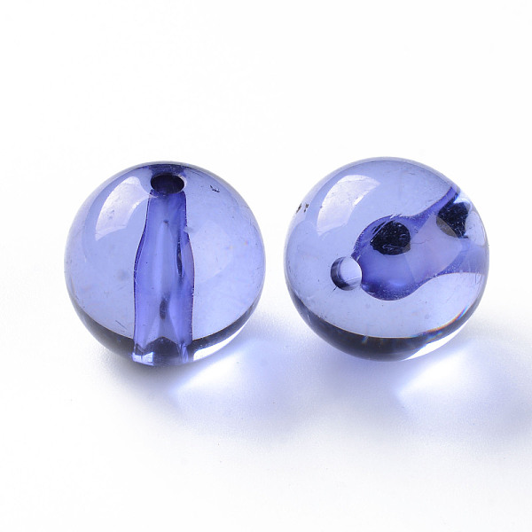 

PandaHall Transparent Acrylic Beads, Round, Medium Slate Blue, 20x19mm, Hole: 3mm, about 111pcs/500g Acrylic Round