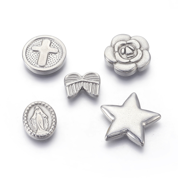 

PandaHall 304 Stainless Steel Cabochons, Mixed Shapes, Stainless Steel Color, 10~20x12~20x2.5~3.5mm 304 Stainless Steel Mixed Shapes