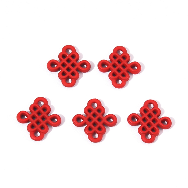 

PandaHall Baking Painted Alloy Chandelier Component Links, Chinese Knot, Red, 1.45x1.4x0.2cm, Hole: 1.6mm Alloy Others Red