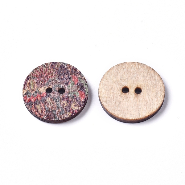 Printed Poplar Wood Buttons