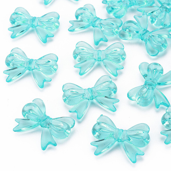 

PandaHall Transparent Acrylic Beads, Bowknot, Light Blue, 23x29.5x6mm, Hole: 1.6mm, about 293pcs/500g Acrylic Bowknot