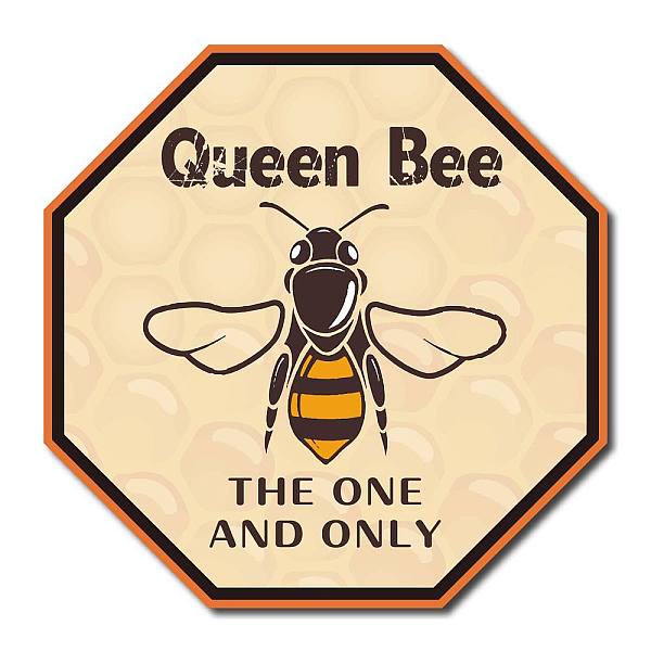 

PandaHall Octagon Vintage Iron Tin Sign, Metal Warning Signs, for Home Garden Bar Wall Decor, Bees Pattern, 300x300x0.03mm Iron Bees Orange