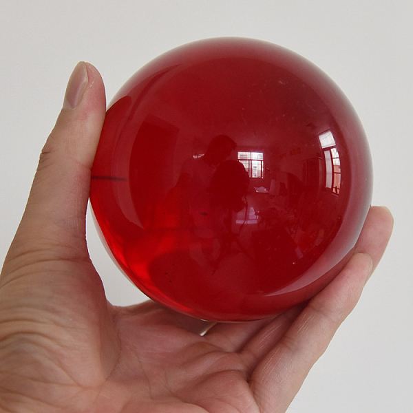 

PandaHall Glass Display Decorations, Crystal Ball, Round, Red, 30mm Glass Round Red